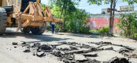 Inicia rehabilitación de pavimento de la calle Valle Nacional en Valle Dorado